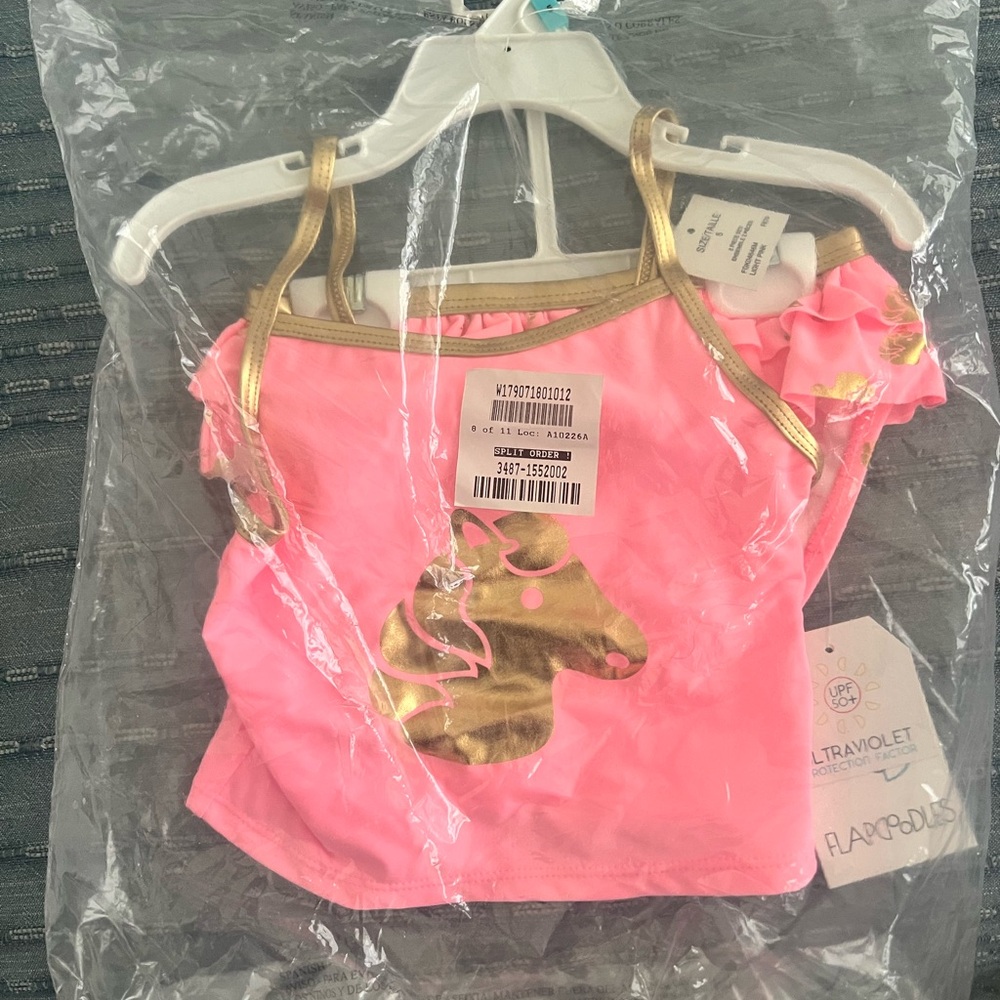 NWT Flapdoodles Girl 2 Piece Swimsuit